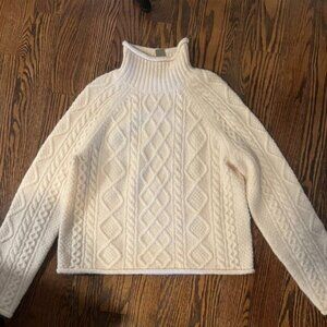J. Crew Cream Cable Knit Sweater